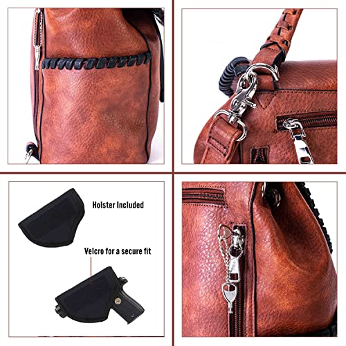 Madelyn Mahogany Concealed Carry Backpack for Women