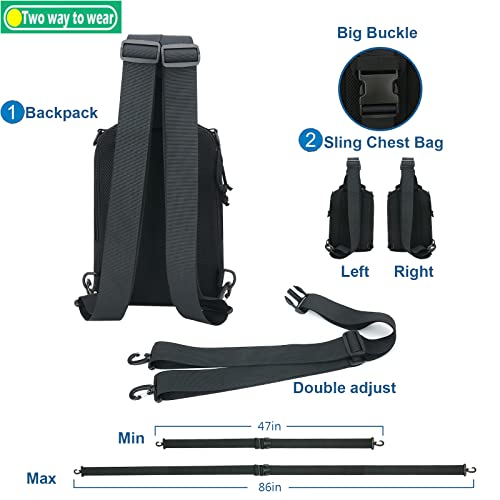 DegeTMVe Dual Pistol Holster Chest Bag Sling