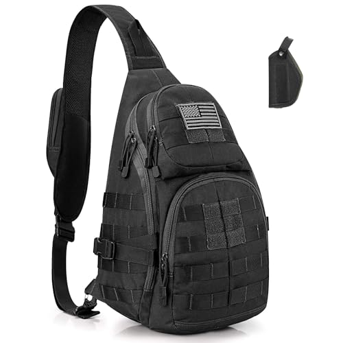 G4Free Tactical Sling Backpack with Pistol Holster