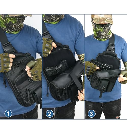DegeTMVe Dual Pistol Holster Chest Bag Sling