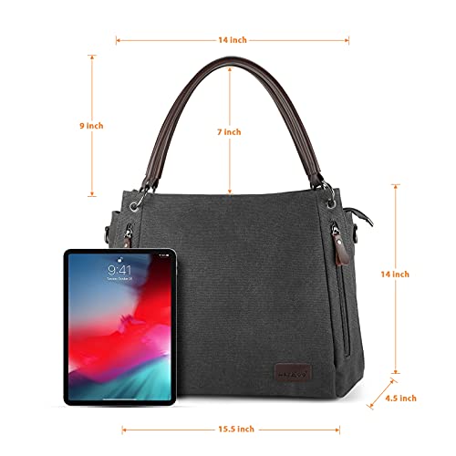 LarKoo Women's Concealed Carry Crossbody Bag - Black