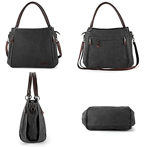 LarKoo Women's Concealed Carry Crossbody Bag - Black