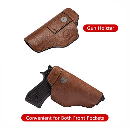 Women's Leather Concealed Carry Hobo Purse with Detachable Holster