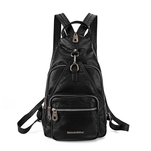 Black Vegan Leather Shoulder Purse for Women