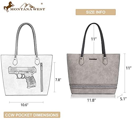 Montana West Top-handle Large Tote Concealed Carry Purse