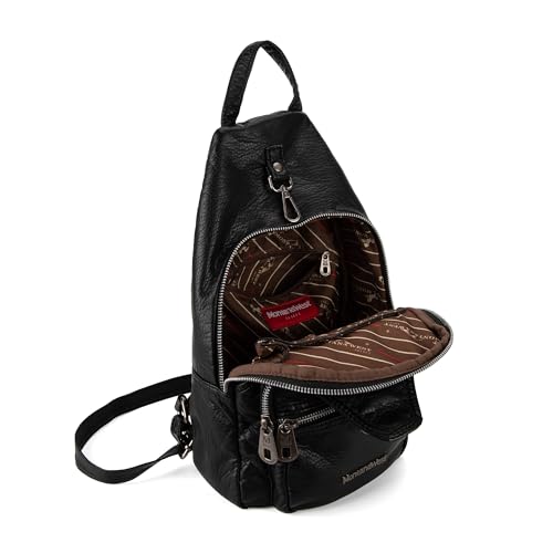 Black Vegan Leather Shoulder Purse for Women