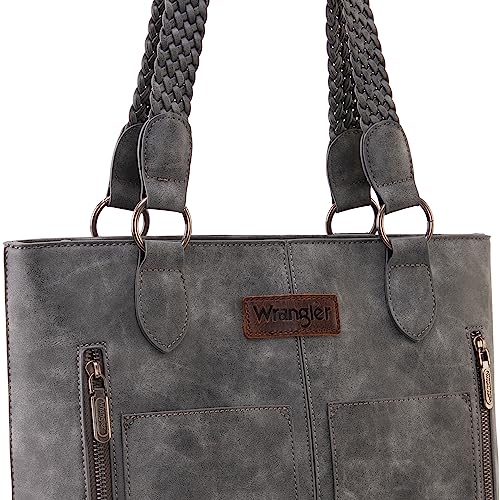 Women's Leather Concealed Carry Tote with Multi Pockets