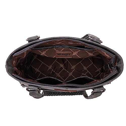 Women's Leather Concealed Carry Tote with Multi Pockets