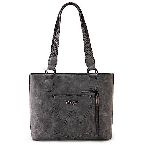 Women's Leather Concealed Carry Tote with Multi Pockets