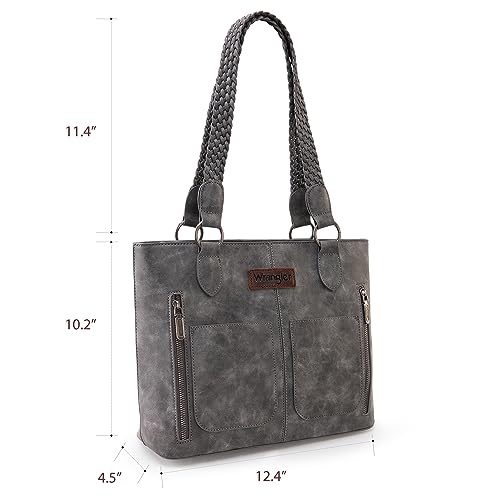 Women's Leather Concealed Carry Tote with Multi Pockets