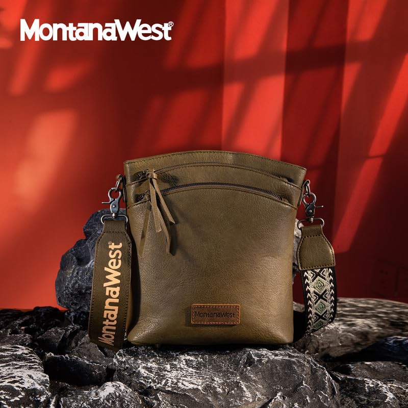 Montana West Crossbody Purse - Medium Size, Double Compartments