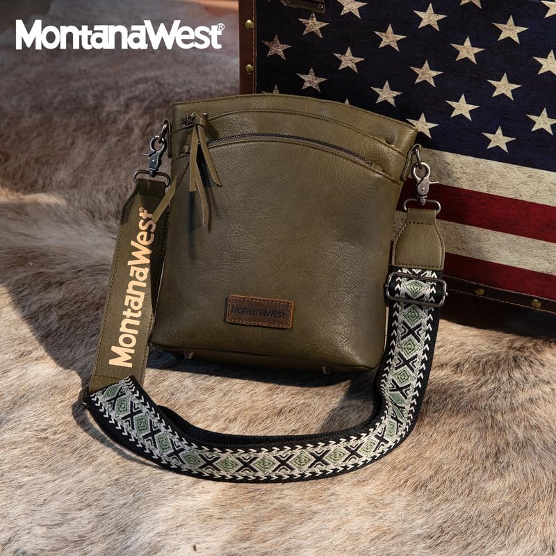Montana West Crossbody Purse - Medium Size, Double Compartments