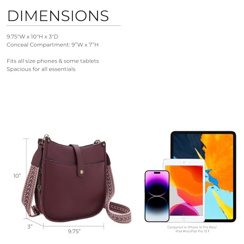 JESSIE & JAMES Chelsea Concealed Carry Crossbody - Wine