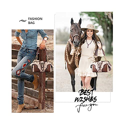 Montana West Embroidered Leather Concealed Carry Tote Set