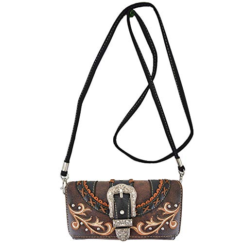 Western Style Tooled Buckle Concealed Carry Backpack Purse
