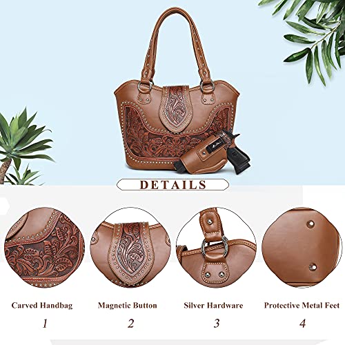 Montana West Women's Shoulder Bag with Detachable Holster