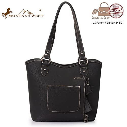 Montana West Leather Shoulder Bag with Detachable Holster