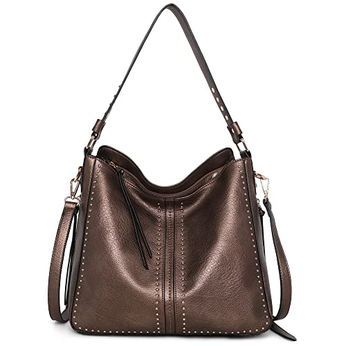 Montana West Large Vegan Leather Hobo Bag with Holster