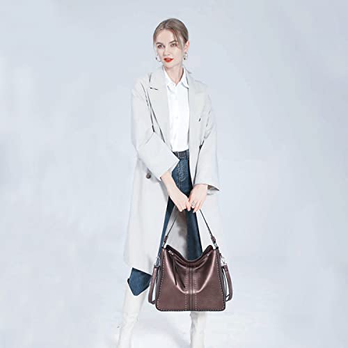 Montana West Large Vegan Leather Hobo Bag with Holster