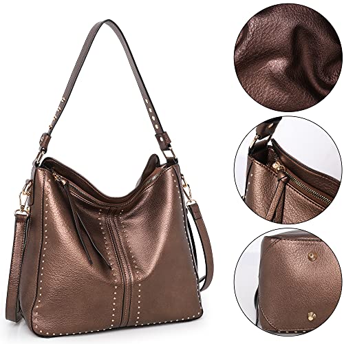Montana West Large Vegan Leather Hobo Bag with Holster