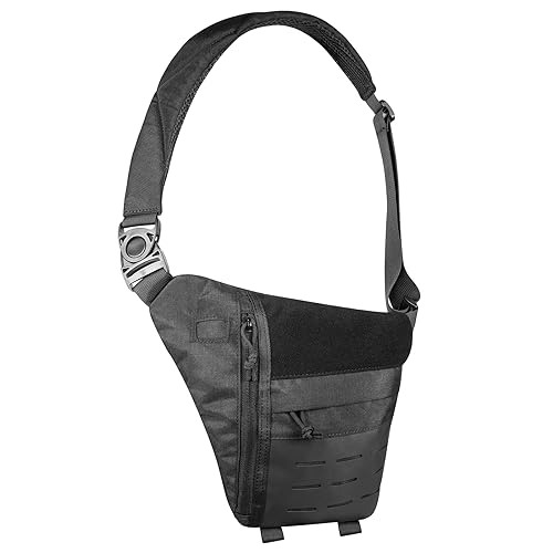 TAC5TAC Crossbody Sling Bag for Concealed Carry (Black)