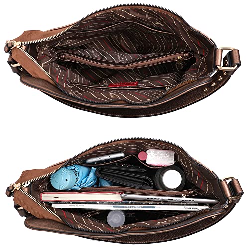 Montana West Large Vegan Leather Hobo Bag with Holster