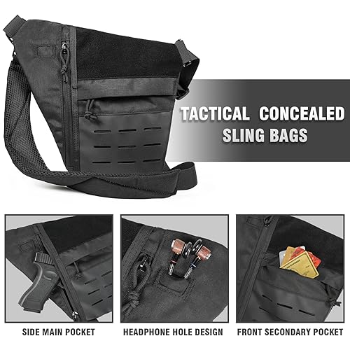 TAC5TAC Crossbody Sling Bag- Concealed Carry CCW Backpack
