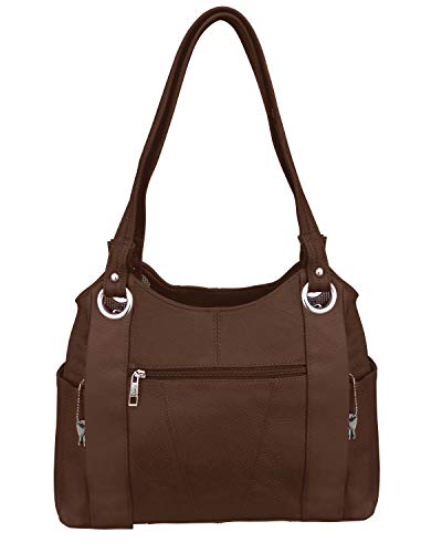 Roma Leather CCW Concealment Purse - Dark Brown
