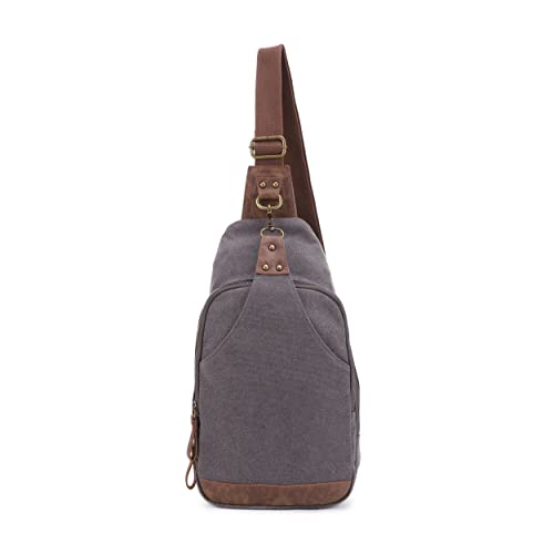 Gray Glacier Canvas Concealed Carry Crossbody Sling Purse