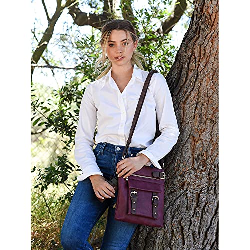 2-Toned Belt Crossbody Bag with Lock for Women