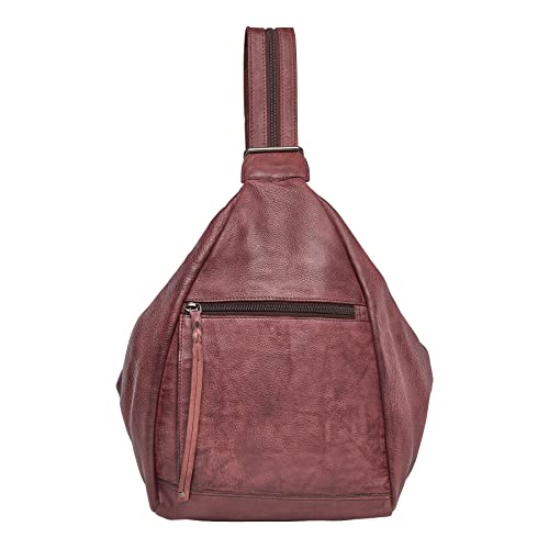 Marley Leather Concealed Carry Sling Backpack - RFID Organizer