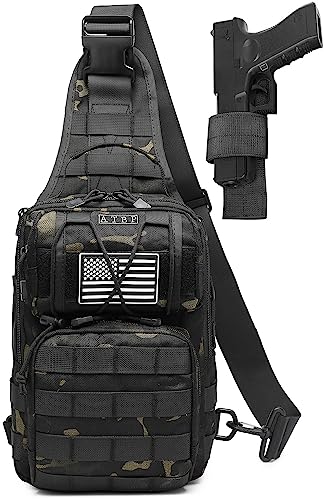 Men's Crossbody Sling Backpack with Concealed Holster - 10L