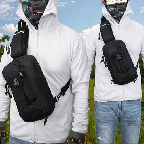 Black Tactical Chest Sling Crossbody Concealed Carry Bag