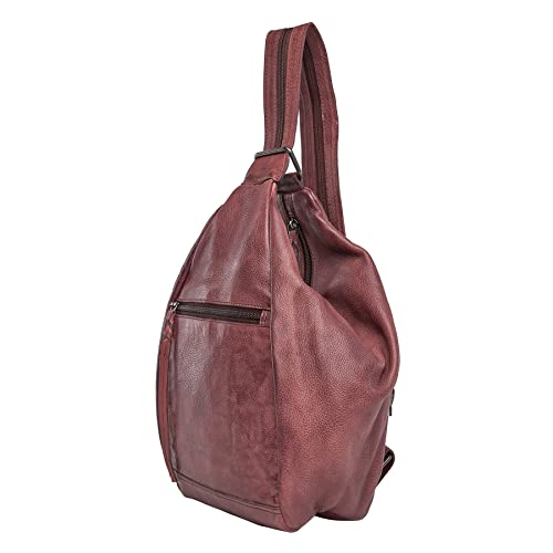 Marley Leather Concealed Carry Sling Backpack - RFID Organizer