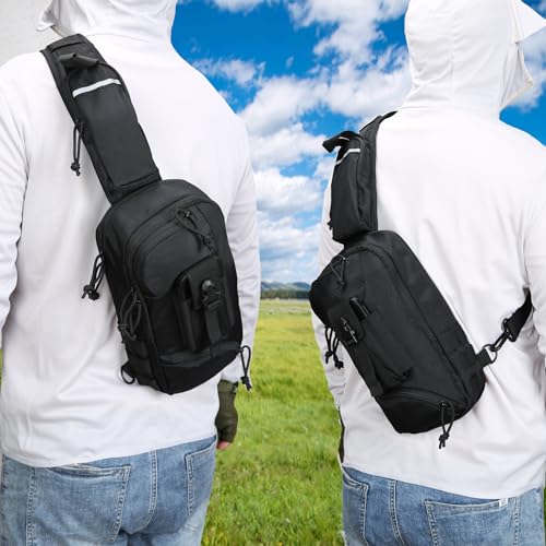 Black Tactical Chest Sling Crossbody Concealed Carry Bag