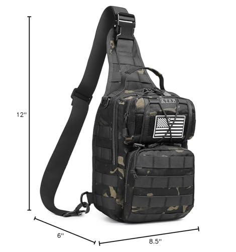 Men's Crossbody Sling Backpack with Concealed Holster - 10L