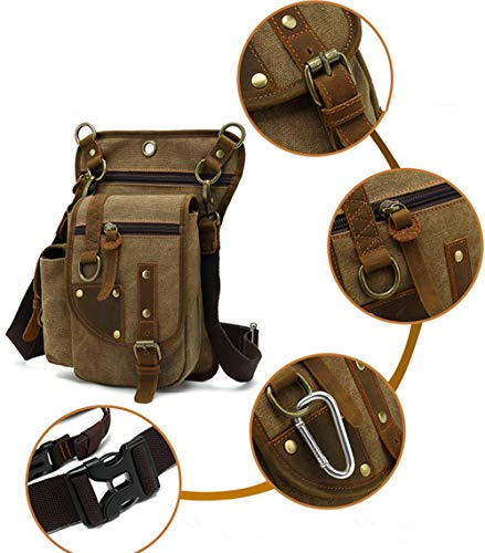 Canvas Drop Leg Bag for Concealed Carry, Medium