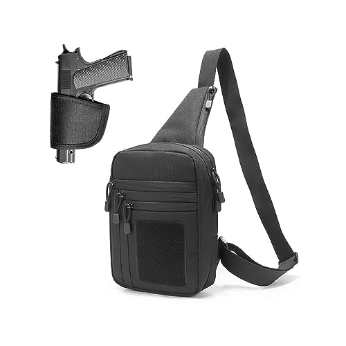 Black Concealed Carry Crossbody Gun Bag for Men