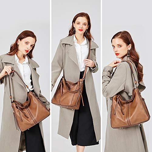 Women's Large Vegan Leather Hobo Bag with Holster