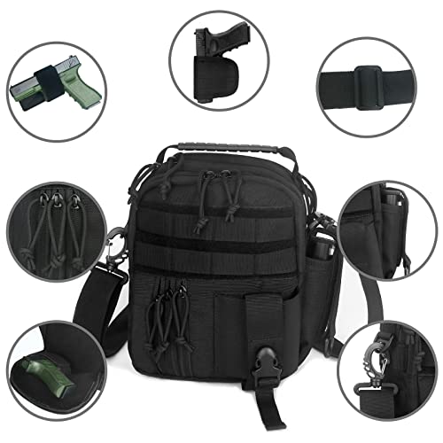 DegeTMVe Tactical Messenger Bag with Dual Holster Pack