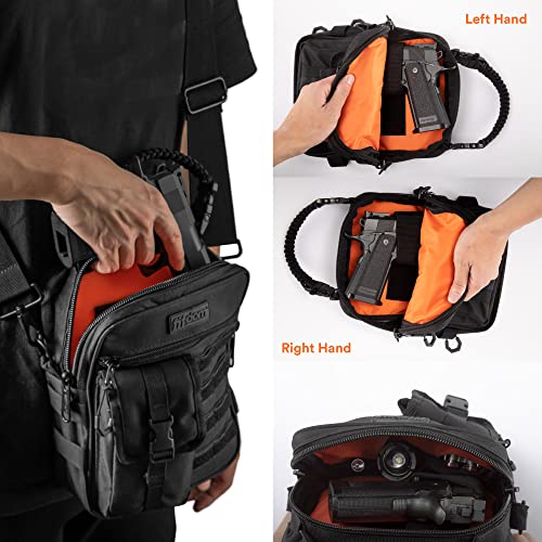 Fitdom Tactical Messenger Bag with Concealed Gun Holster