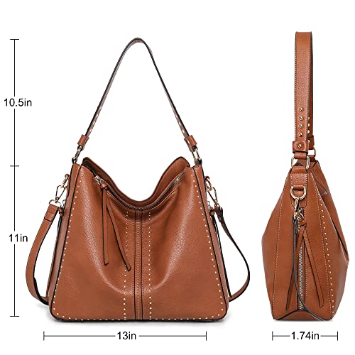 Women's Large Vegan Leather Hobo Bag with Holster