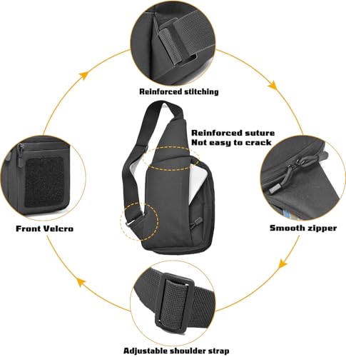Black Concealed Carry Crossbody Gun Bag for Men
