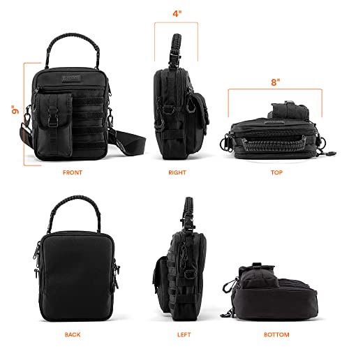 Fitdom Tactical Messenger Bag with Concealed Gun Holster