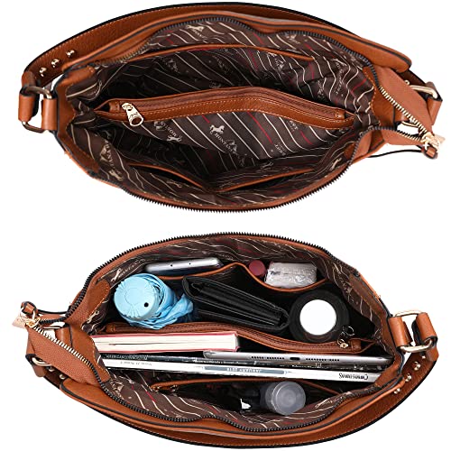Women's Large Vegan Leather Hobo Bag with Holster
