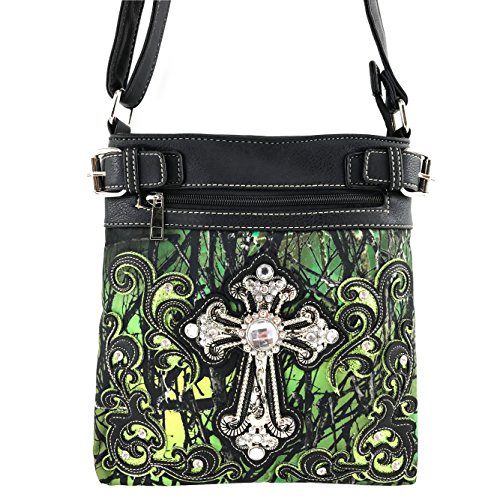 Green Camouflage Angel Wing Crossbody Concealed Carry Purse