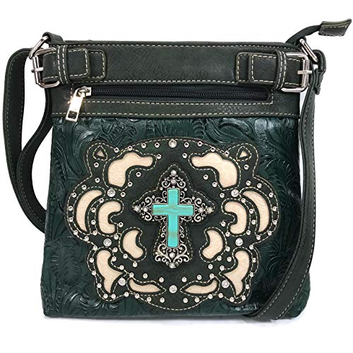 Turquoise Stone Crossbody Purse with Concealed Carry Slot
