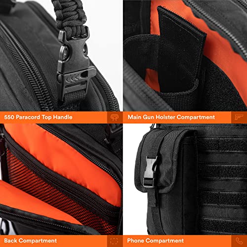 Fitdom Tactical Messenger Bag with Concealed Gun Holster