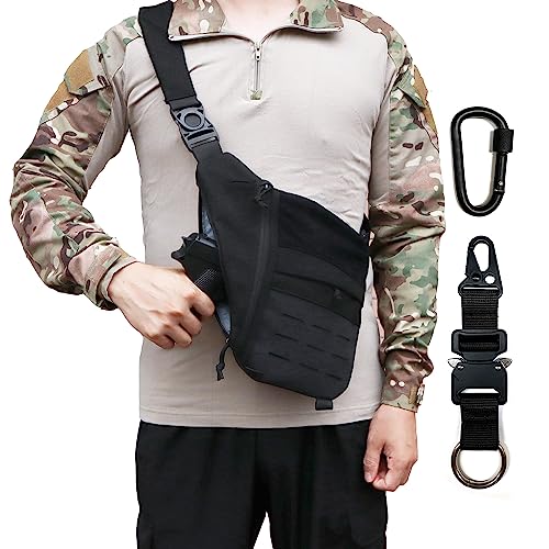 Tactical Sling Bag for Concealed Carry, Anti-Theft, Black