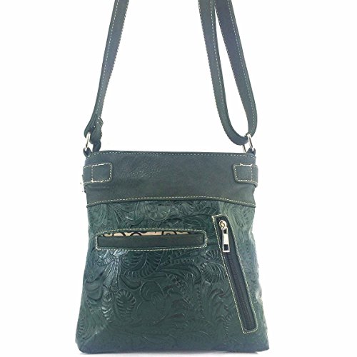 Turquoise Stone Crossbody Purse with Concealed Carry Slot